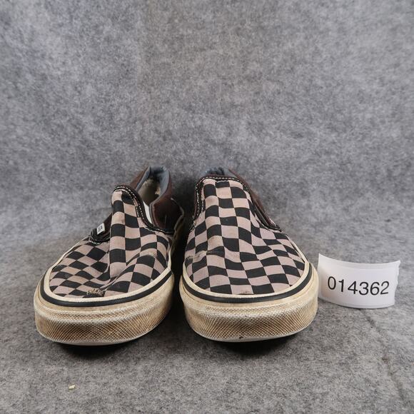 Vans Shoes Womens 6.5 Classic Slip On Sneakers Checkered Casual Canvas Skate - Picture 2 of 14